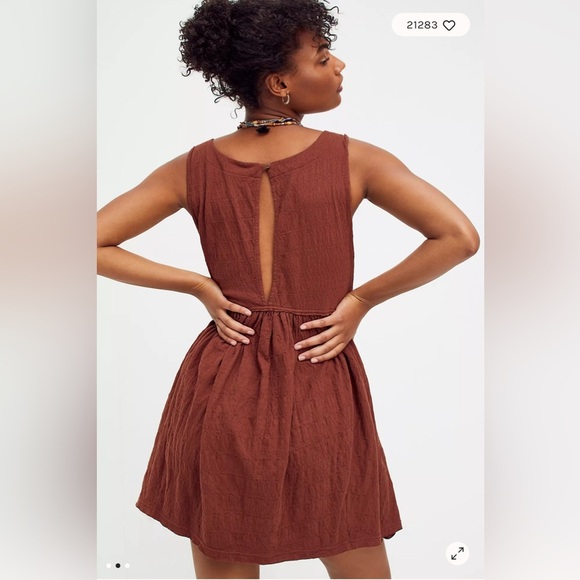 Free people Beach I'm Still Obsessed Sleeveless Mini Dress in nutmeg size S - Picture 7 of 8